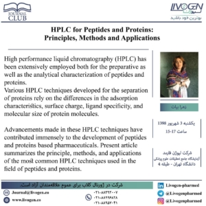 HPLC for Peptides and Proteins: Principles, Methods and Applications