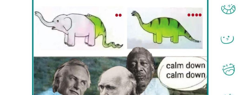 تکامل دایناسور و واکنش داروین 😂🤦‍♂️